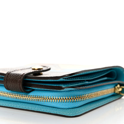 Louis Vuitton Monogram Groom Compact Zip Wallet Blue 11 of 12