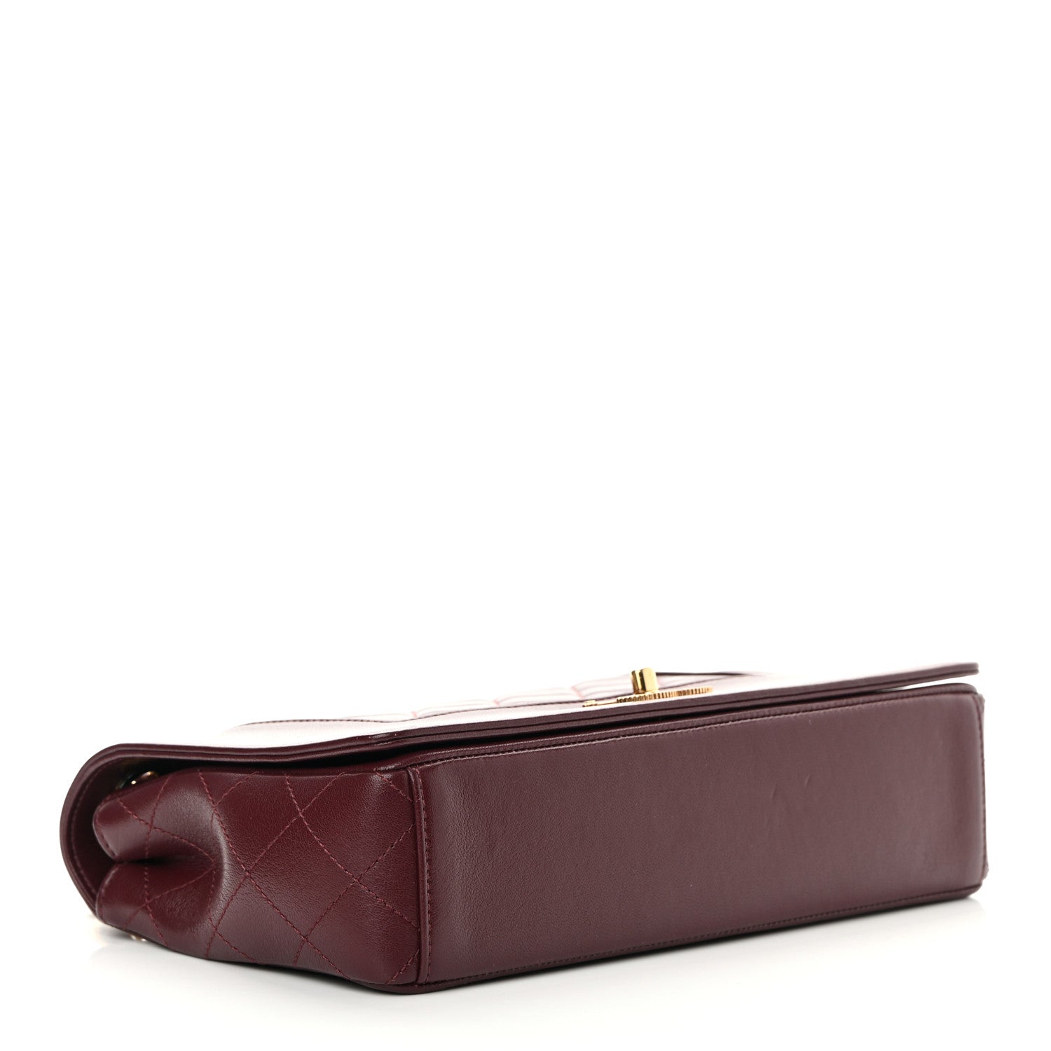 Chanel Sheepskin Quilted Vintage Mademoiselle Flap Dark Red 4 of 20
