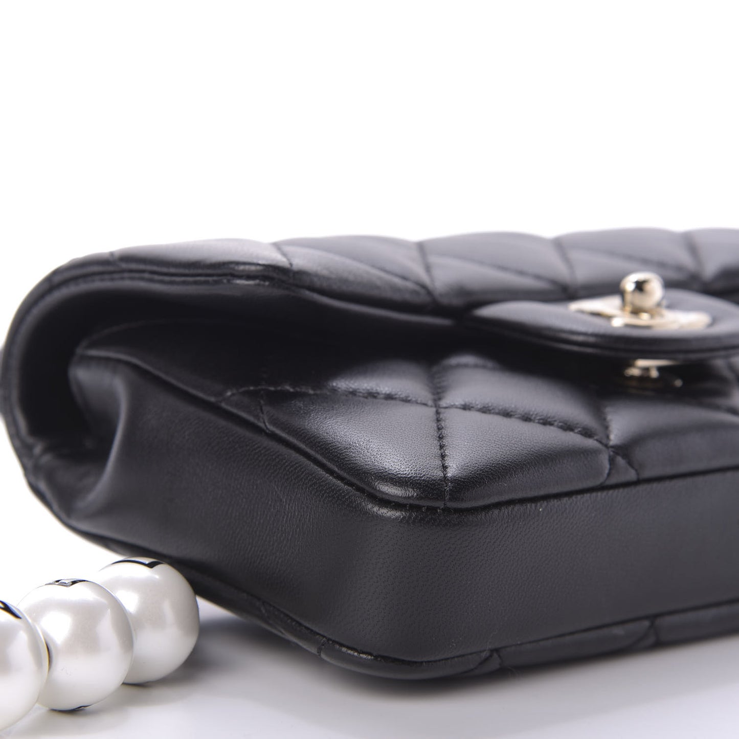 Lambskin Quilted Mini My Precious Waist Bag Black