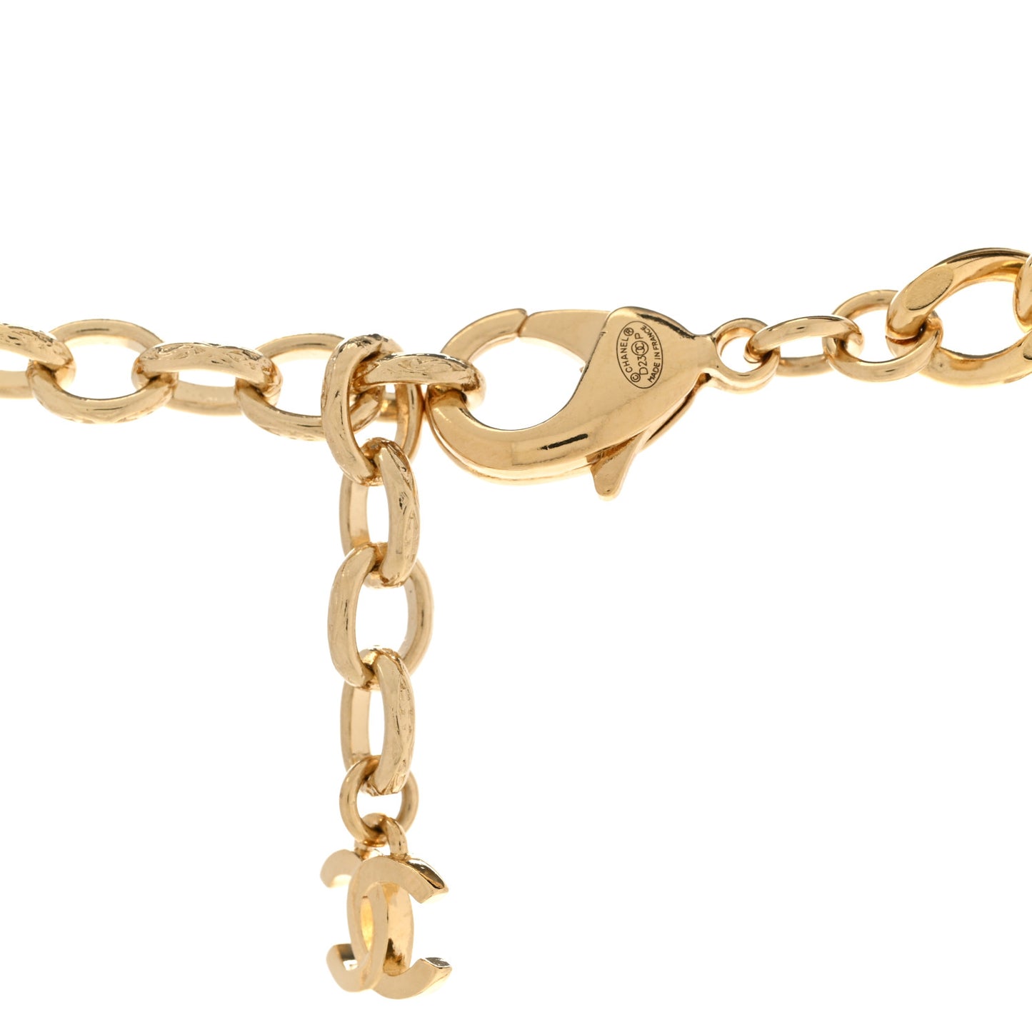 Metal Resin CC Square Choker Gold Green