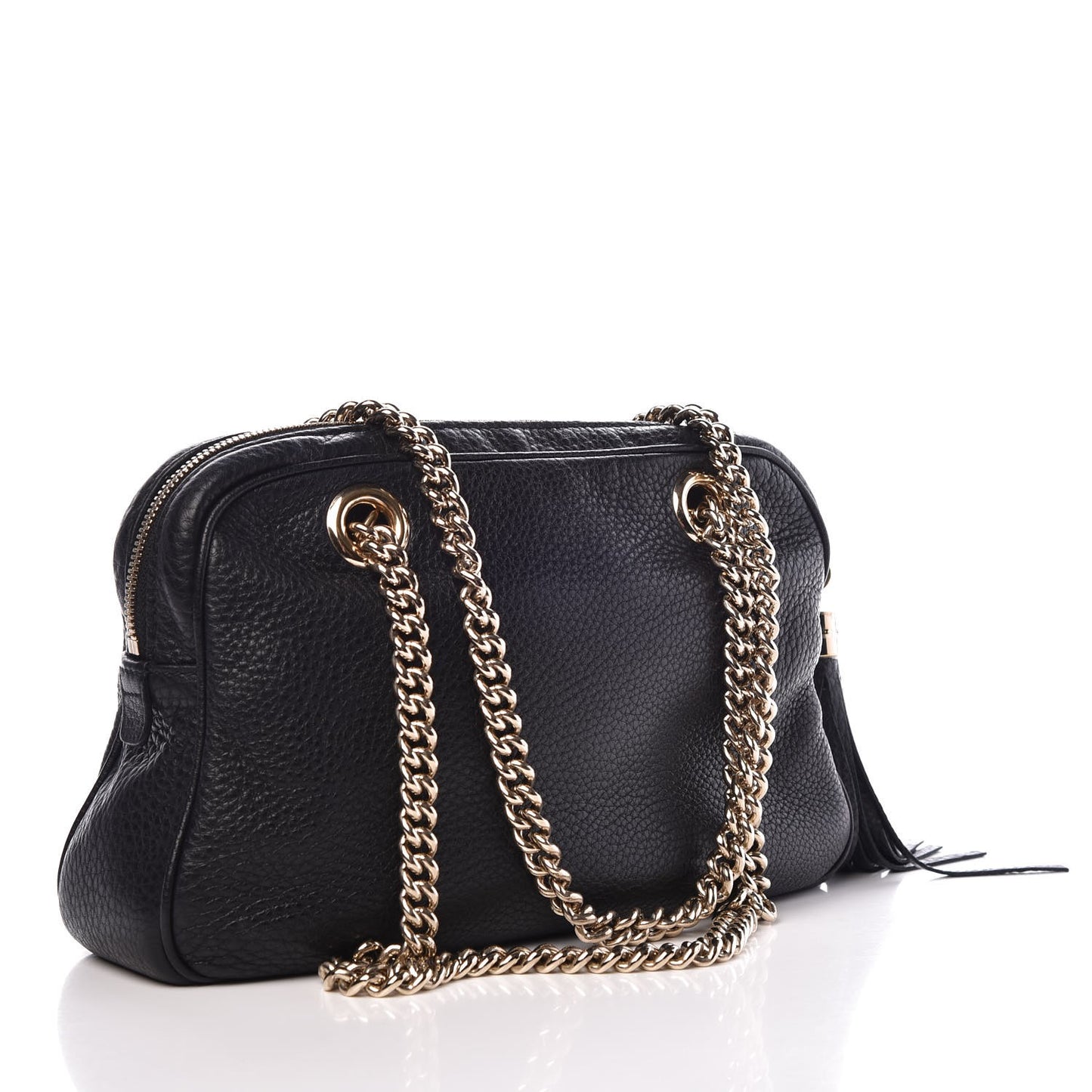 Pebbled Calfskin Small Soho Bowler Black