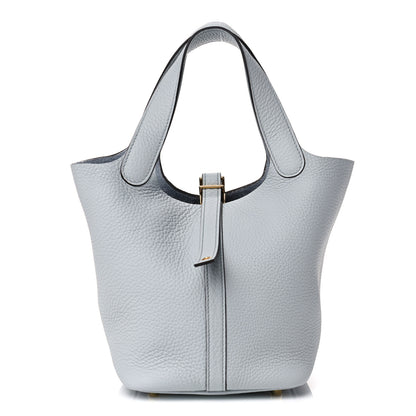 Hermes Taurillon Clemence Picotin Lock 18 PM Bleu Pale 1 of 10