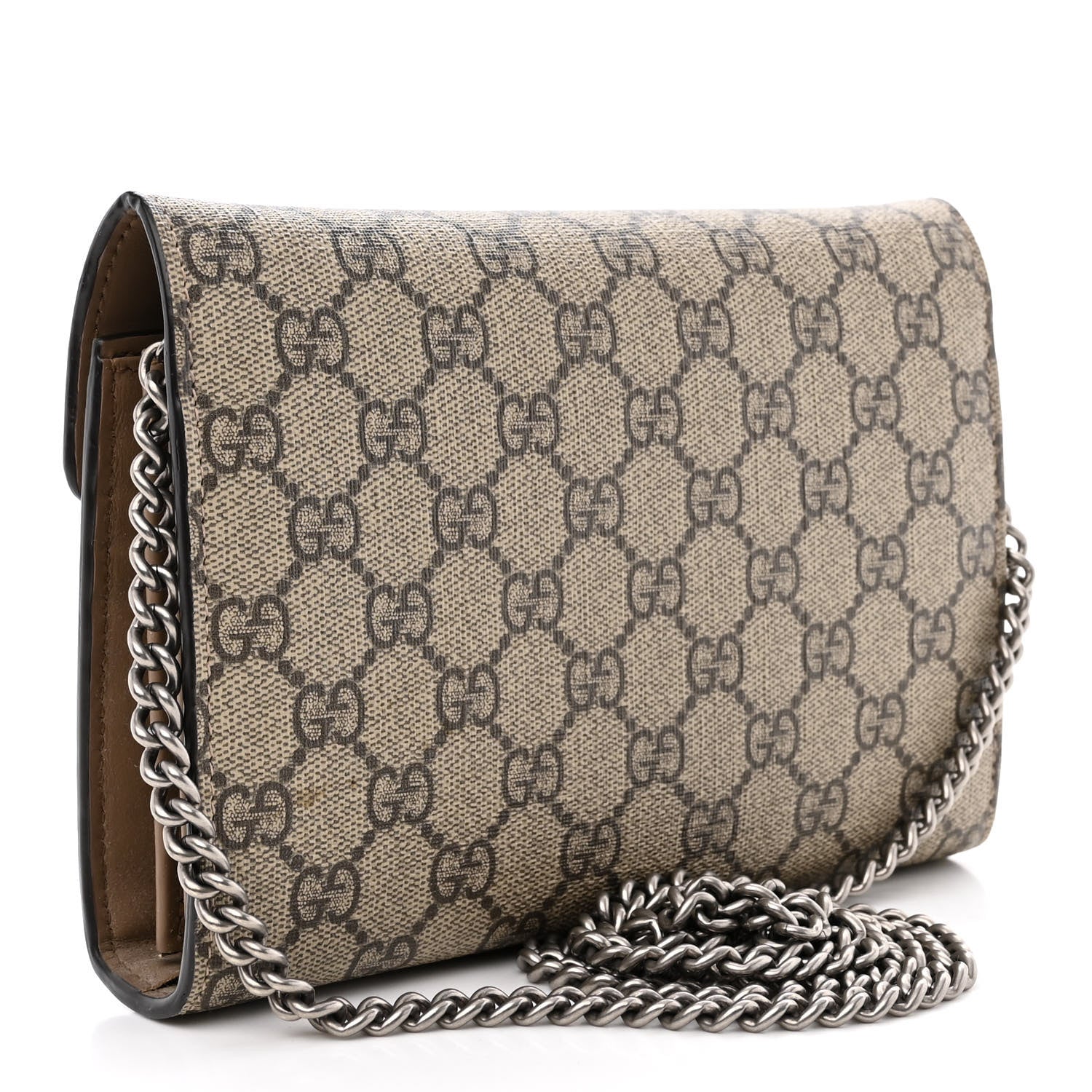 Gucci GG Supreme Monogram Mini Dionysus Chain Wallet Beige Taupe 3 of 12