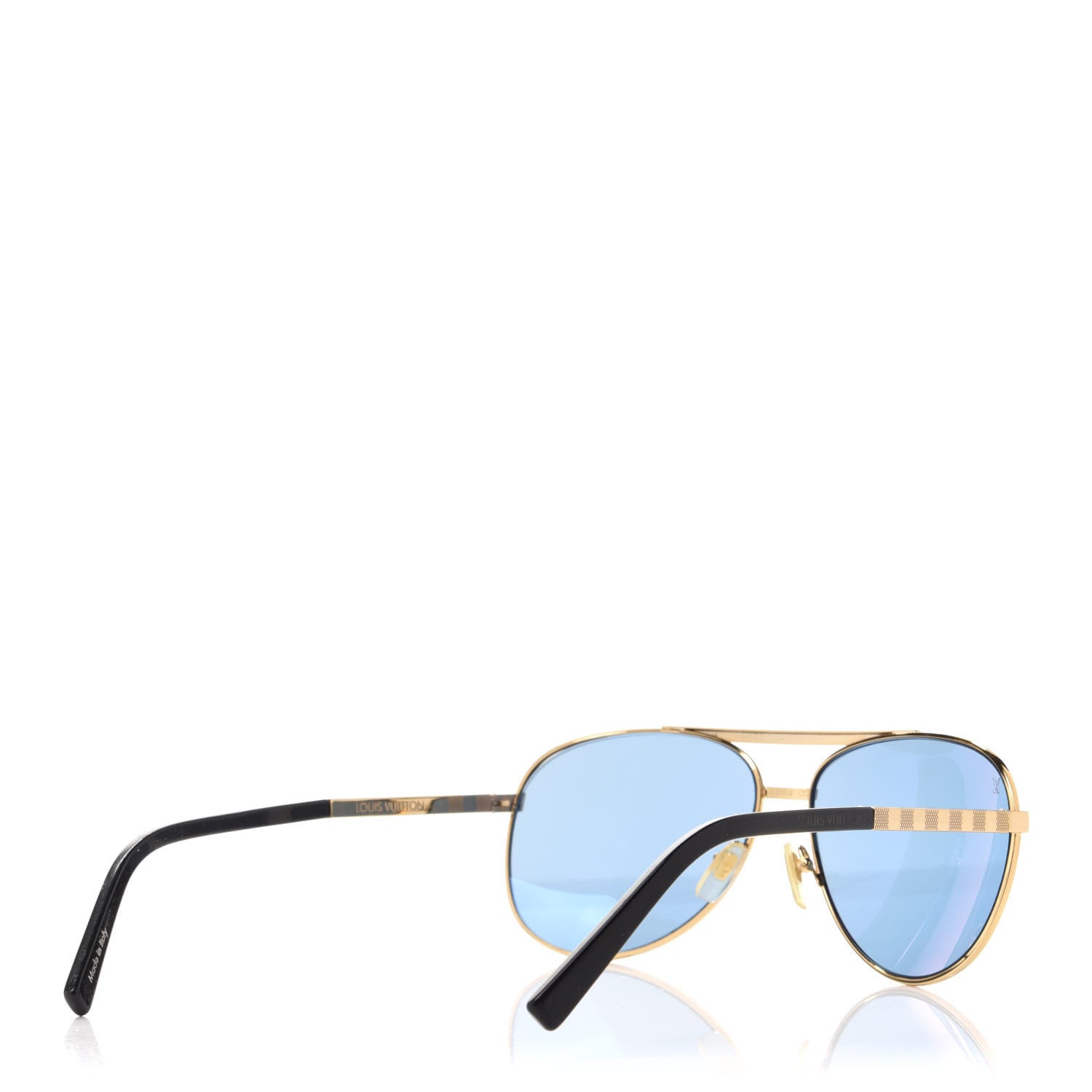 Louis Vuitton Aviator Sunglasses Z0789U Gold 4 of 11