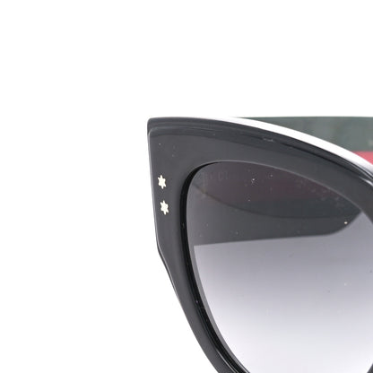 Gucci Acetate Oversized Rectangle Frame Web Sunglasses GG3864/S Black 7 of 8