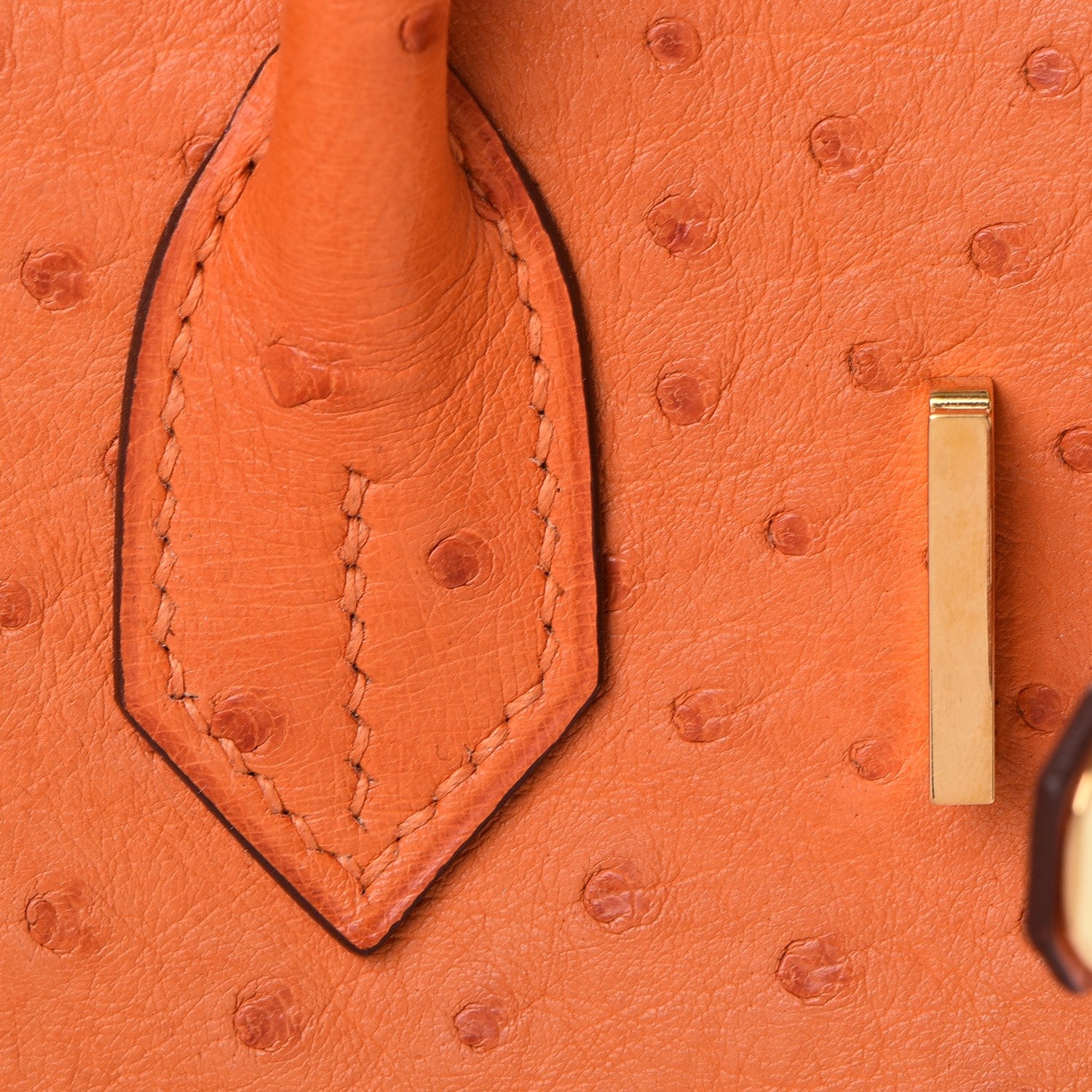 Hermes Ostrich Birkin 30 Orange 26 of 33