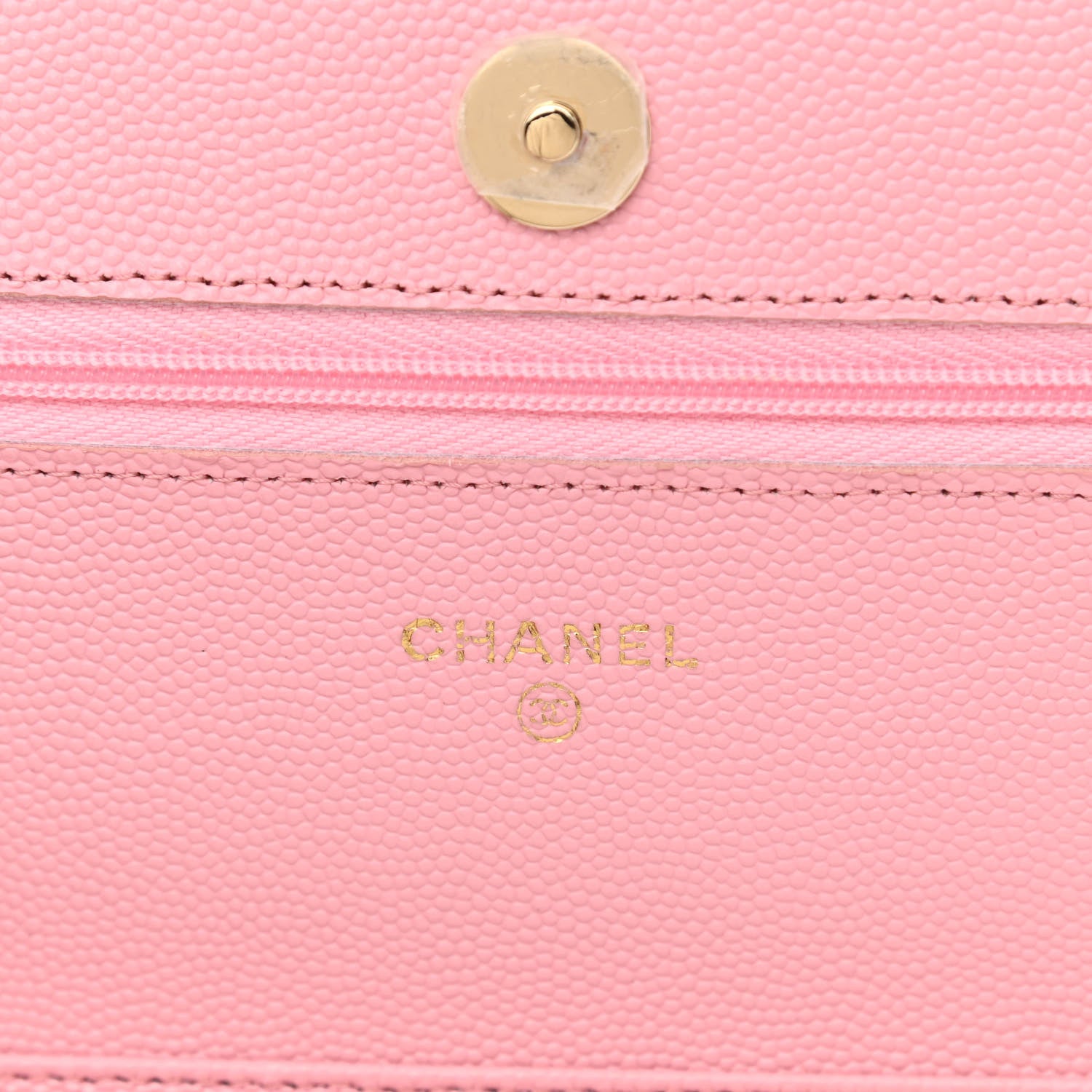 Chanel Caviar Quilted Wallet on Chain WOC Light Pink 6 of 12