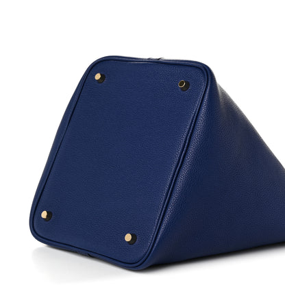 Hermes Taurillon Maurice Picotin Lock 22 MM Bleu Saphir 10 of 11