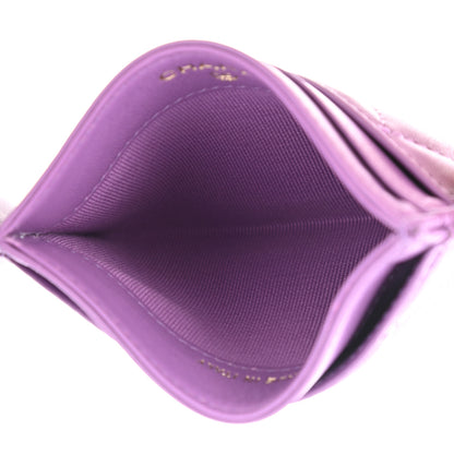 Chanel Lambskin Quilted Card Holder Purple 5 of 9