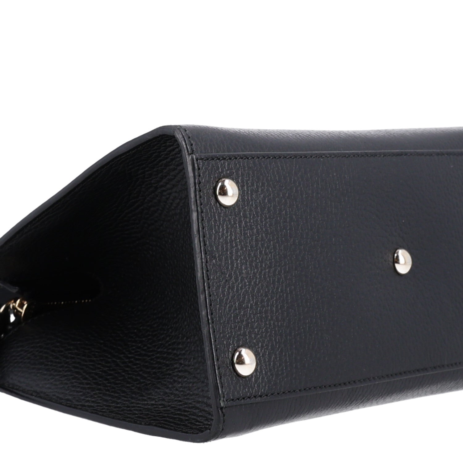 Gucci Pebbled Calfskin Medium Soho Top Handle Satchel Black 9 of 10