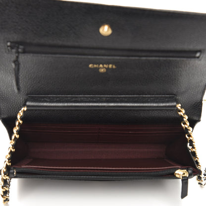 Chanel Caviar Quilted Wallet On Chain WOC Black 5 of 9