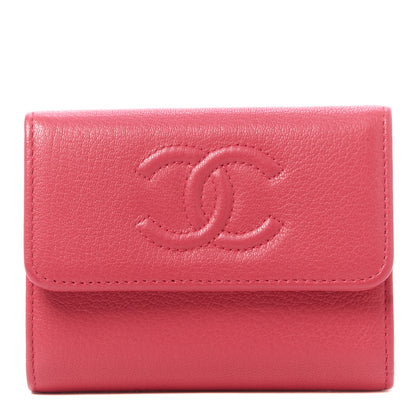 Chanel Calfskin Timeless CC Card Holder Wallet Pink 1 of 9