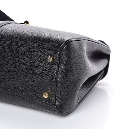 Celine Grained Calfskin Classique 16 Top Handle Bag Black 9 of 11