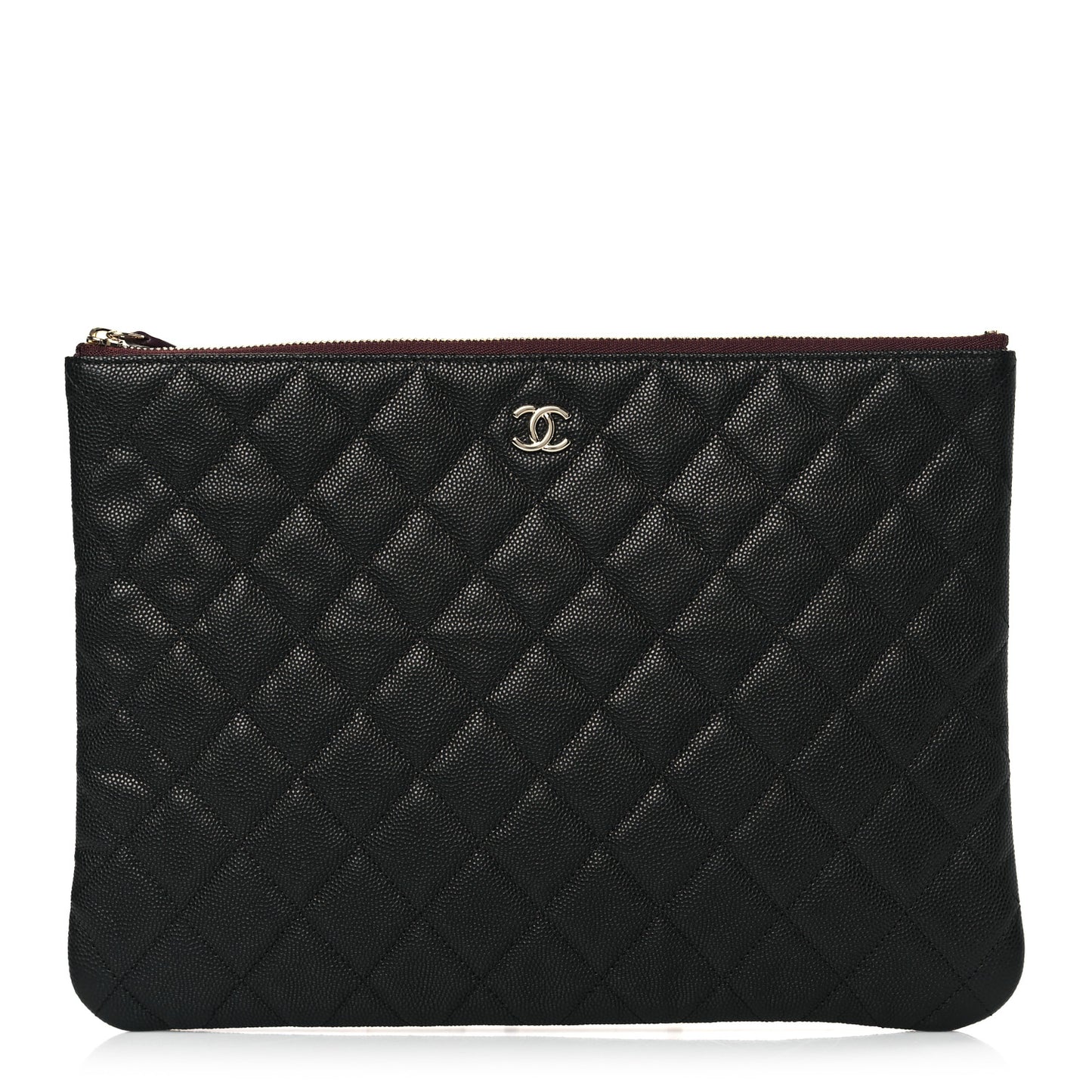 Caviar Quilted Medium Cosmetic Case Black