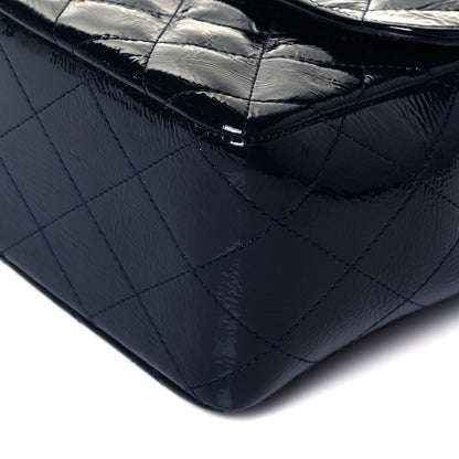 Chanel Crinkled Patent Quilted Jumbo Single Flap Dark Navy 8 of 8