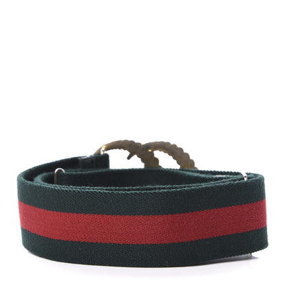 Gucci Canvas Torchon Double G Web Belt 85 34 Verde 2 of 3