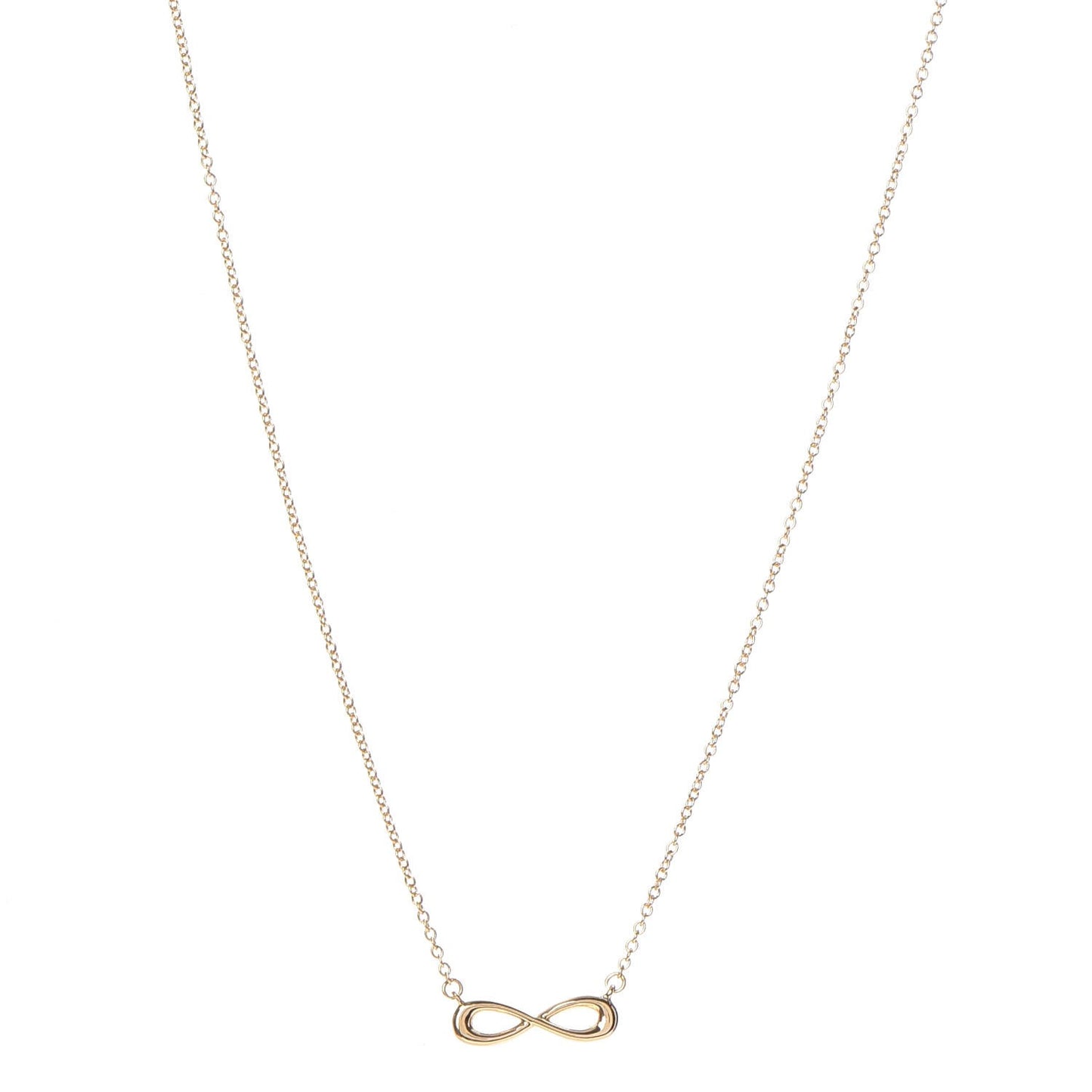 18K Yellow Gold Infinity Pendant Necklace