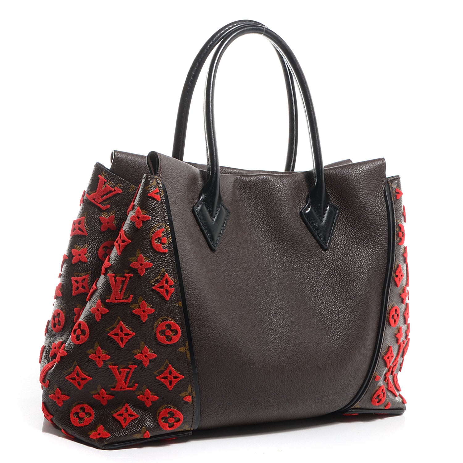 Louis Vuitton Veau Cachemire Tote W PM Chocolate 3 of 7