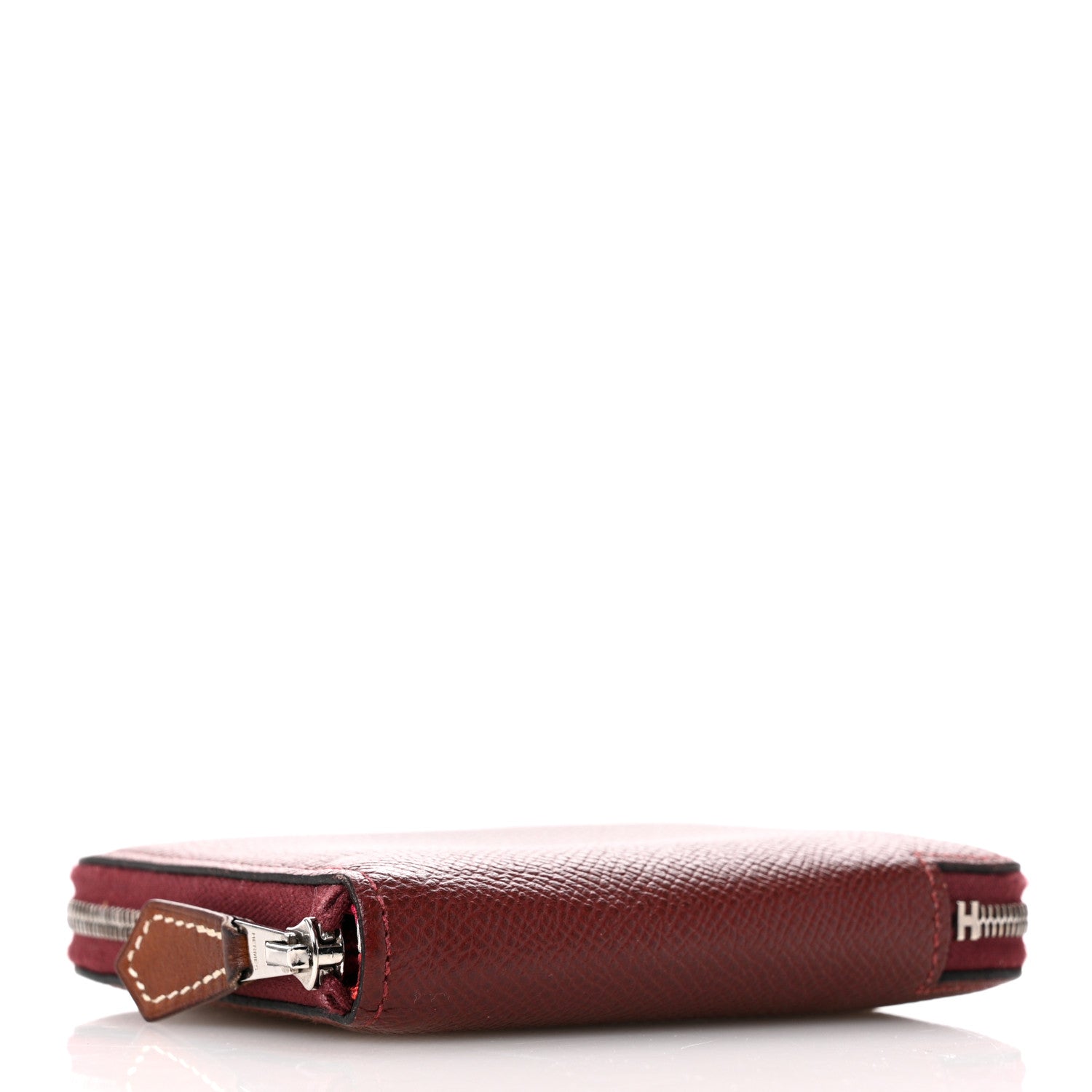 Hermes Epsom Silk'In Compact Wallet Bordeaux 4 of 11