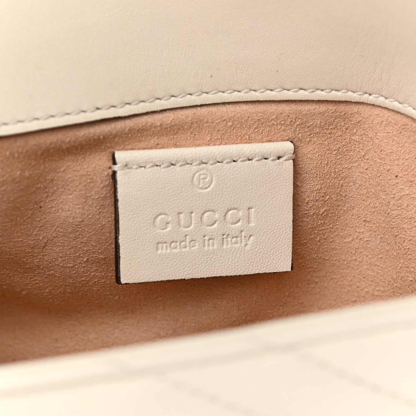 Calfskin Matelasse Super Mini GG Marmont Shoulder Bag White