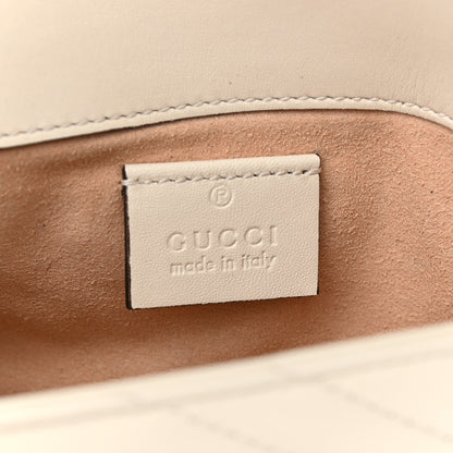 Gucci Calfskin Matelasse Super Mini GG Marmont Shoulder Bag White 6 of 10