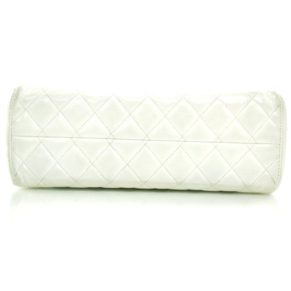 Chanel Lambskin Quilted CC Handbag White 5 of 9