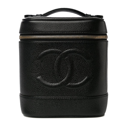 Chanel Caviar Vanity Cosmetic Case Black 1 of 12