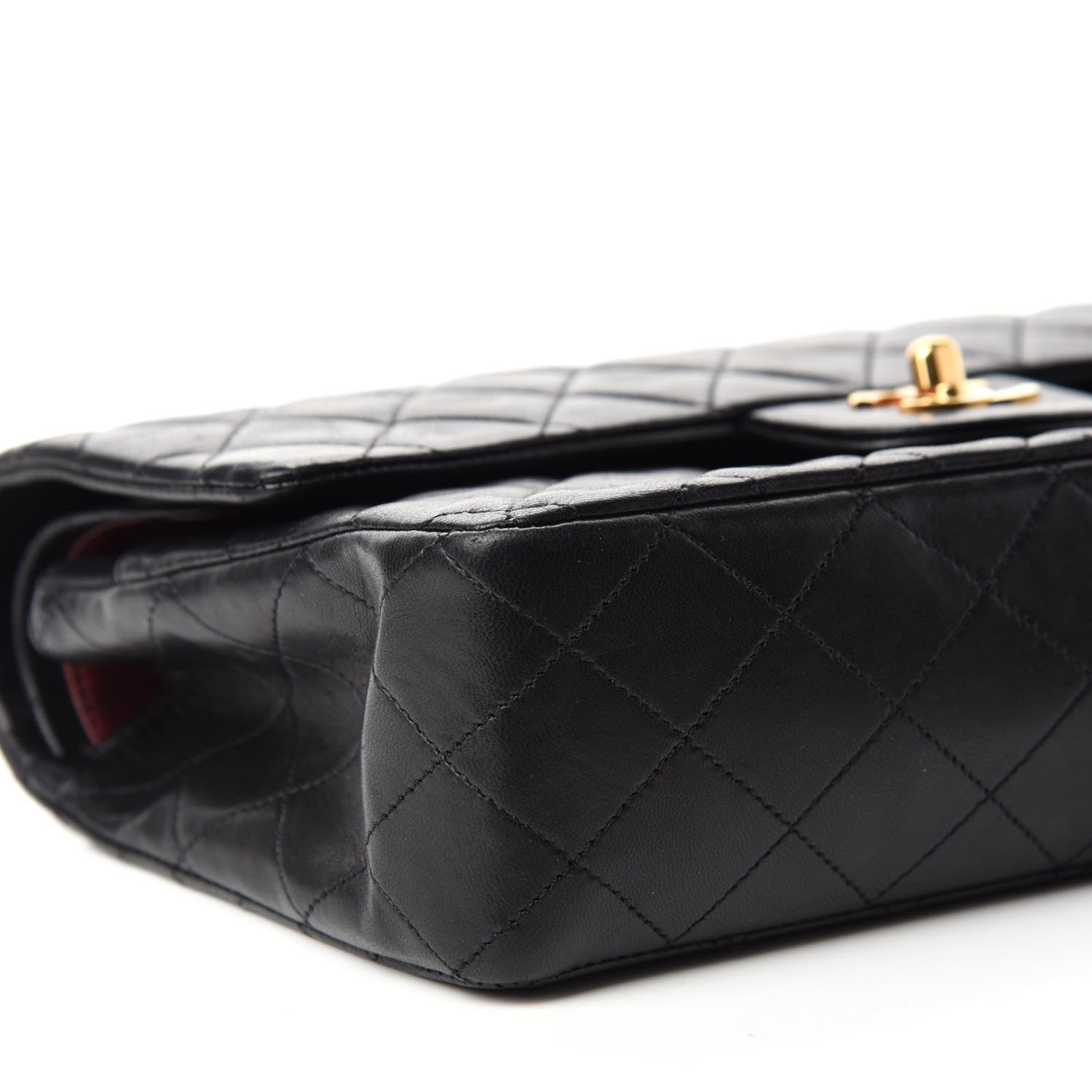 Chanel Lambskin Quilted Medium Double Flap Black 6 of 17
