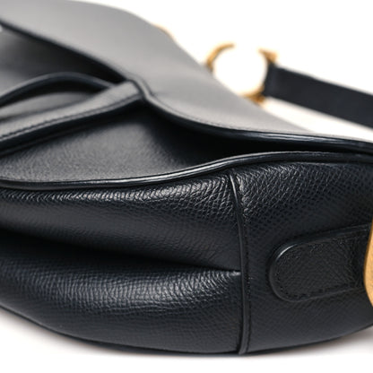 Christian Dior Grained Calfskin Saddle Bag Black 11 of 11