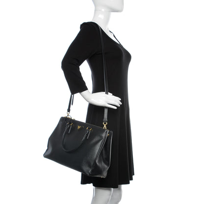 Prada Saffiano Medium Galleria Double Zip Tote Black 2 of 13