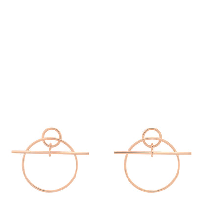 Hermes 18K Rose Gold PM Loop Earrings 1 of 5