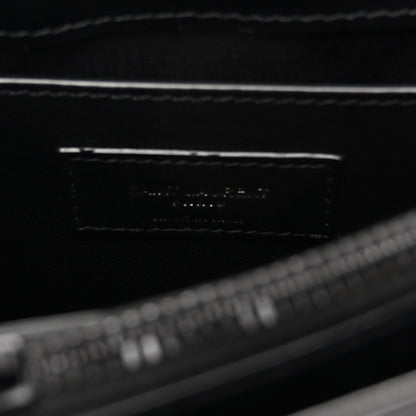 Saint Laurent Calfskin Y Quilted Monogram Monochrome Small Loulou Chain Satchel Black 6 of 9