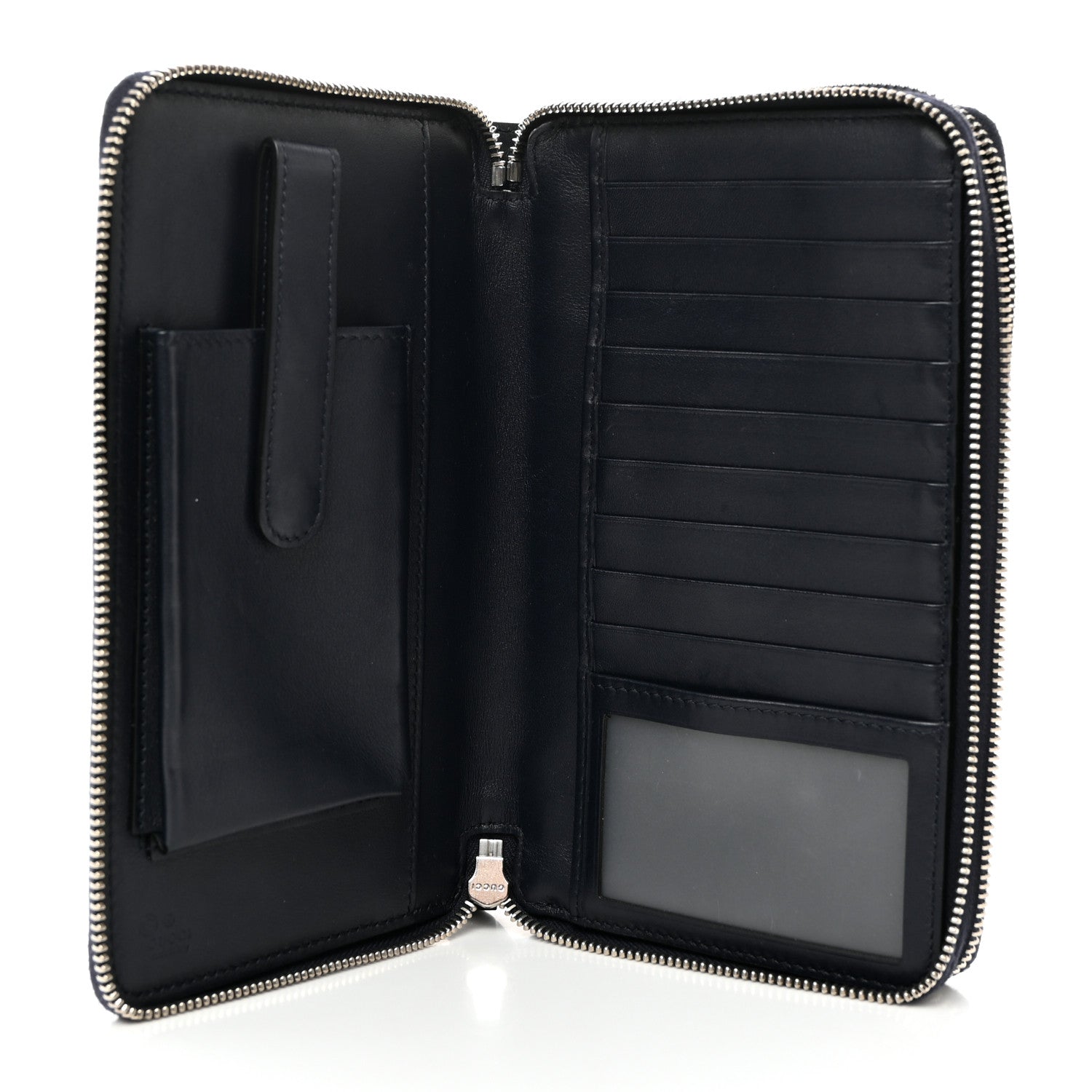 Gucci Microguccissima Zip Around Top Handle Travel Wallet Navy 5 of 9