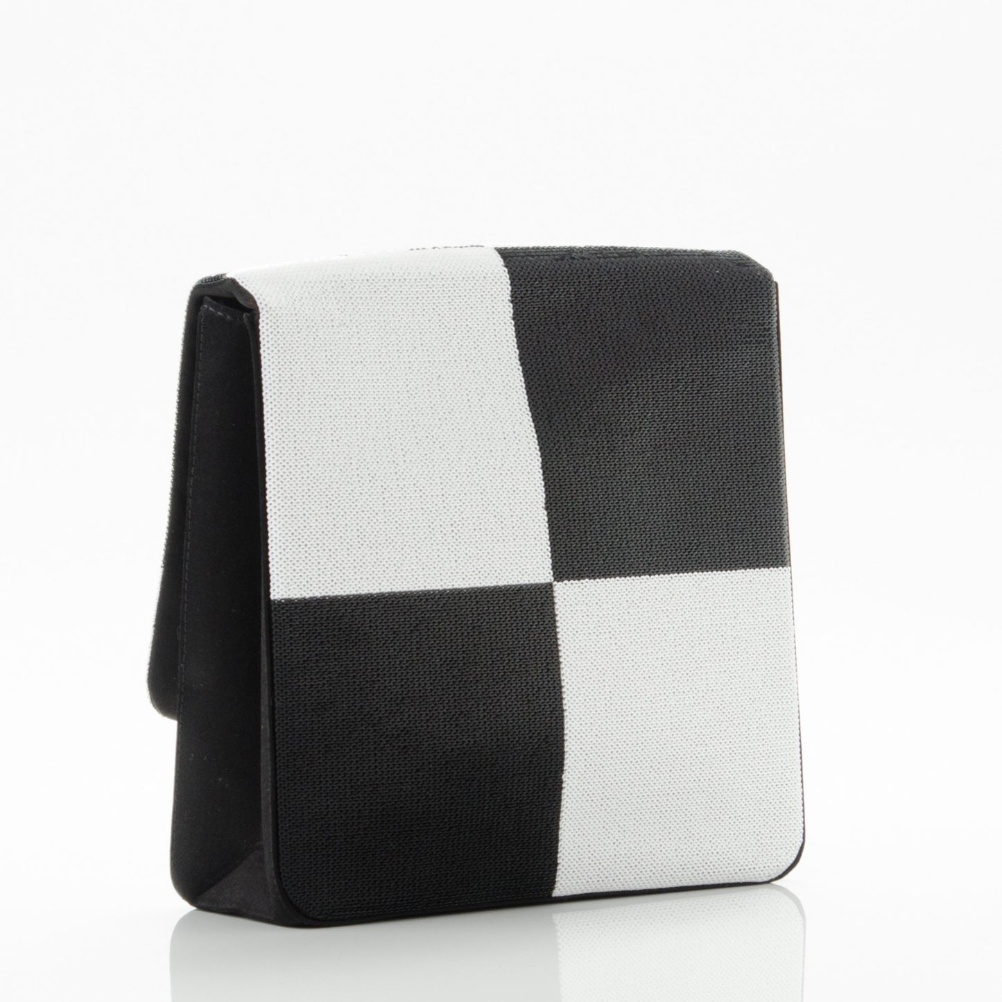 Satin Damier Optic Envelope Clutch Black