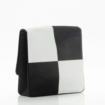 Louis Vuitton Satin Damier Optic Envelope Clutch Black 3 of 6