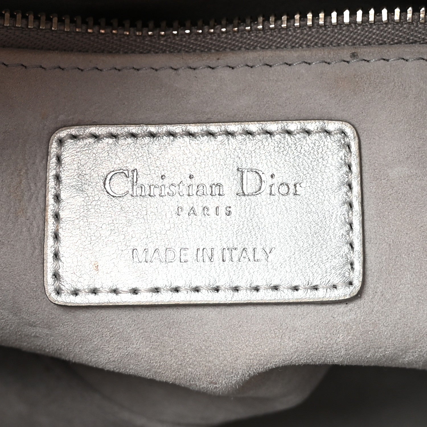 Christian Dior Iridescent Metallic Lambskin Cannage Small My ABCDior Lady Dior Silver 6 of 10