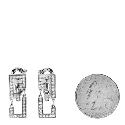 Cartier 18K White Gold Diamond Le Baiser Du Dragon Clip-On Earrings 2 of 4