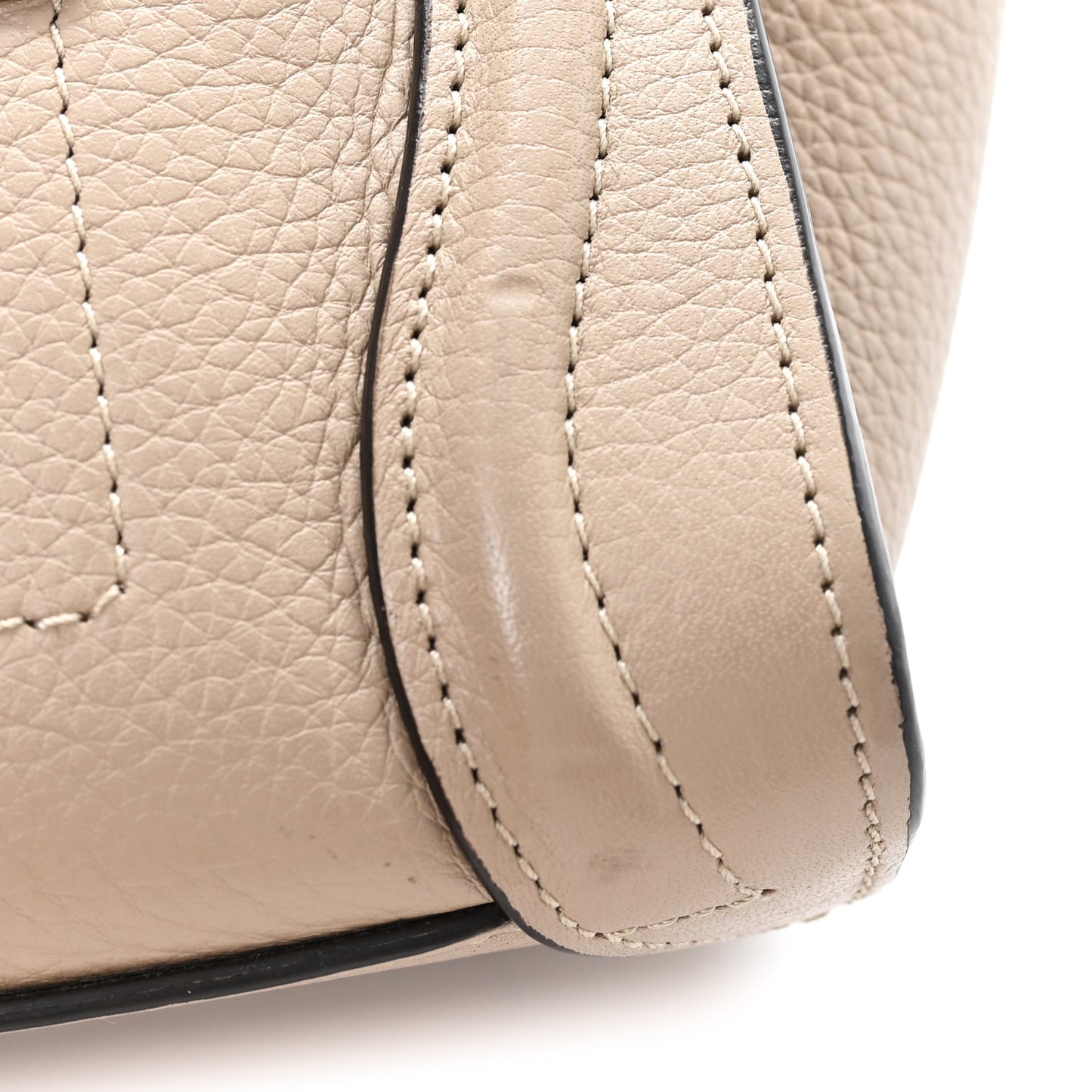 Drummed Calfskin Nano Luggage Dune