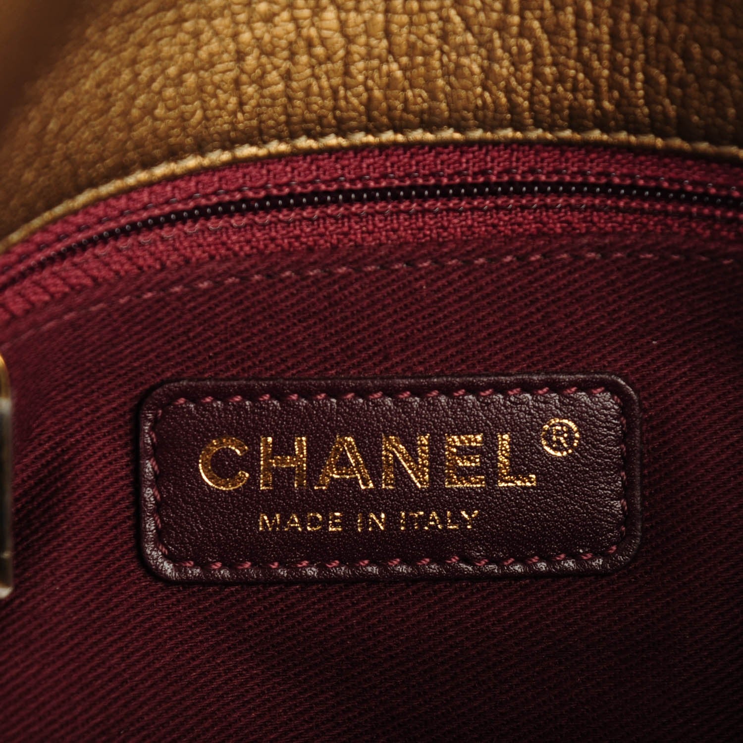 Chanel Metallic Goatskin Quilted Chain Handle Flap Dark Gold 6 of 7