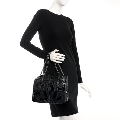 Chanel Lambskin Patent Calfskin Brooklyn Patchwork Flap Black 2 of 7