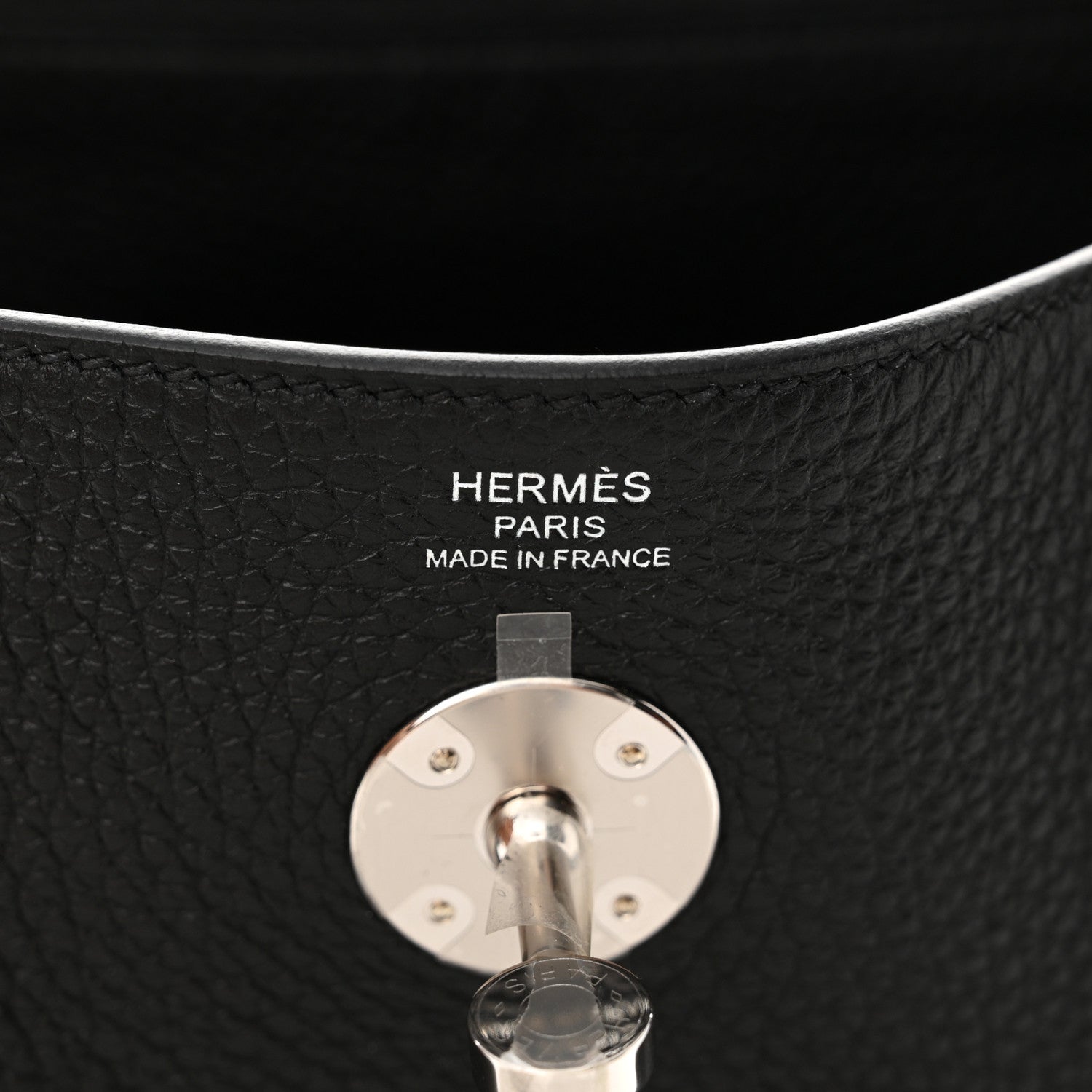 Hermes Taurillon Clemence Lindy 26 Black 6 of 12