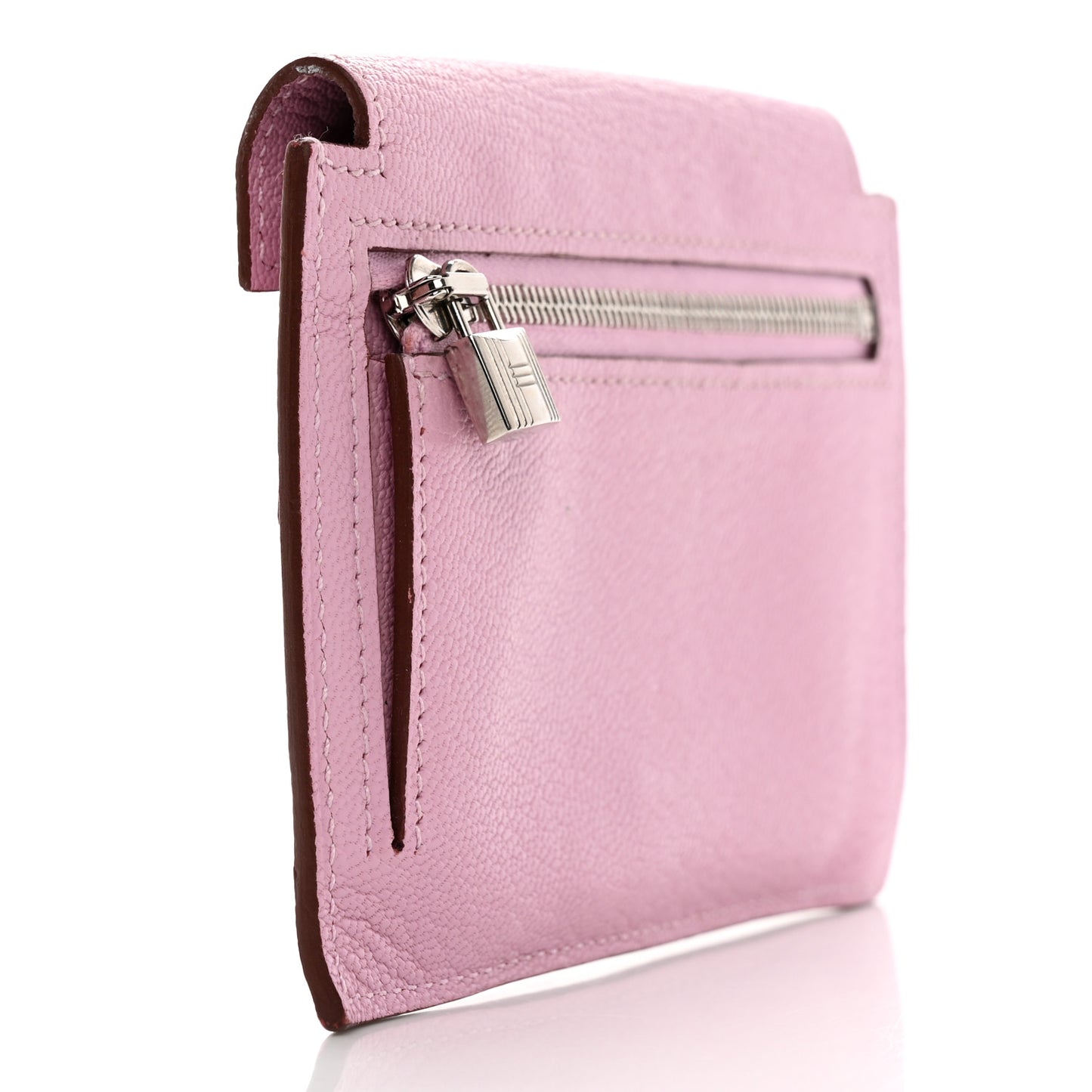 Chevre Mysore Kelly Pocket Compact Wallet Mauve Sylvestre