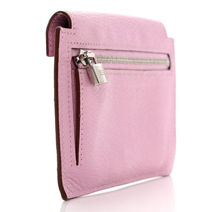 Hermes Chevre Mysore Kelly Pocket Compact Wallet Mauve Sylvestre 3 of 12