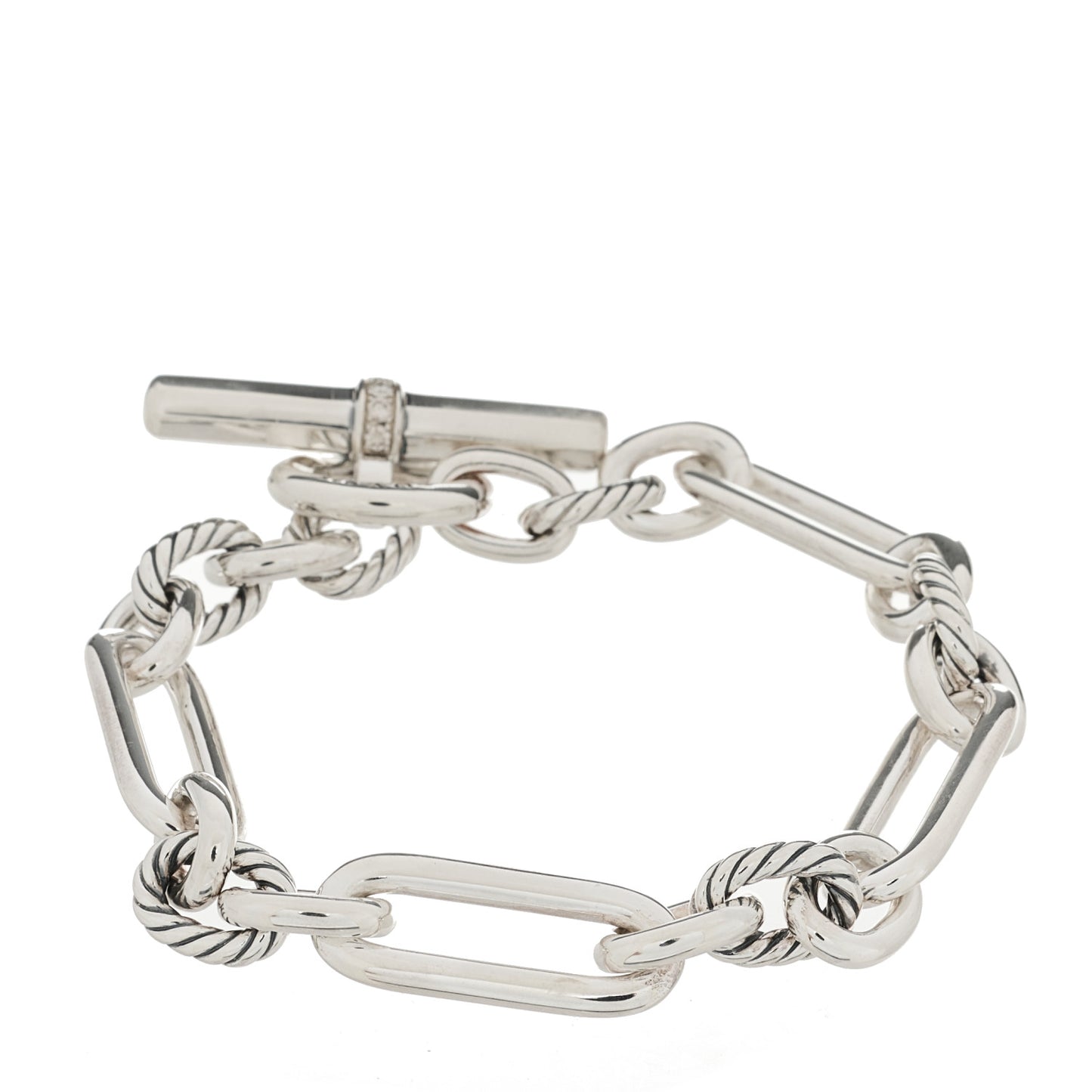 Sterling Silver Diamond Lexington Chain Bracelet