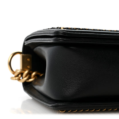 Chanel Lambskin Quilted Medium Top Handle Boy Flap Black 9 of 13
