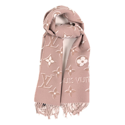 Louis Vuitton Cashmere Wool Oversized Monogram The Ultimate Shine Scarf Beige 1 of 3