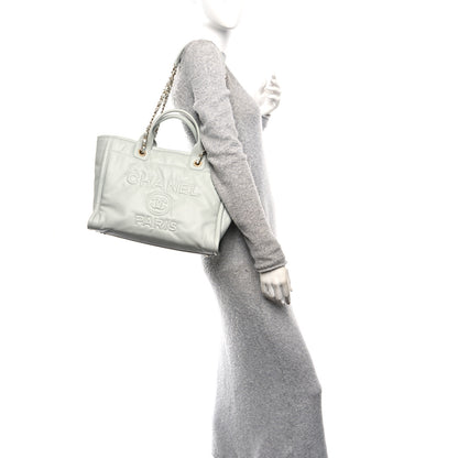 Chanel Calfskin Small Deauville Tote Light Grey 2 of 11