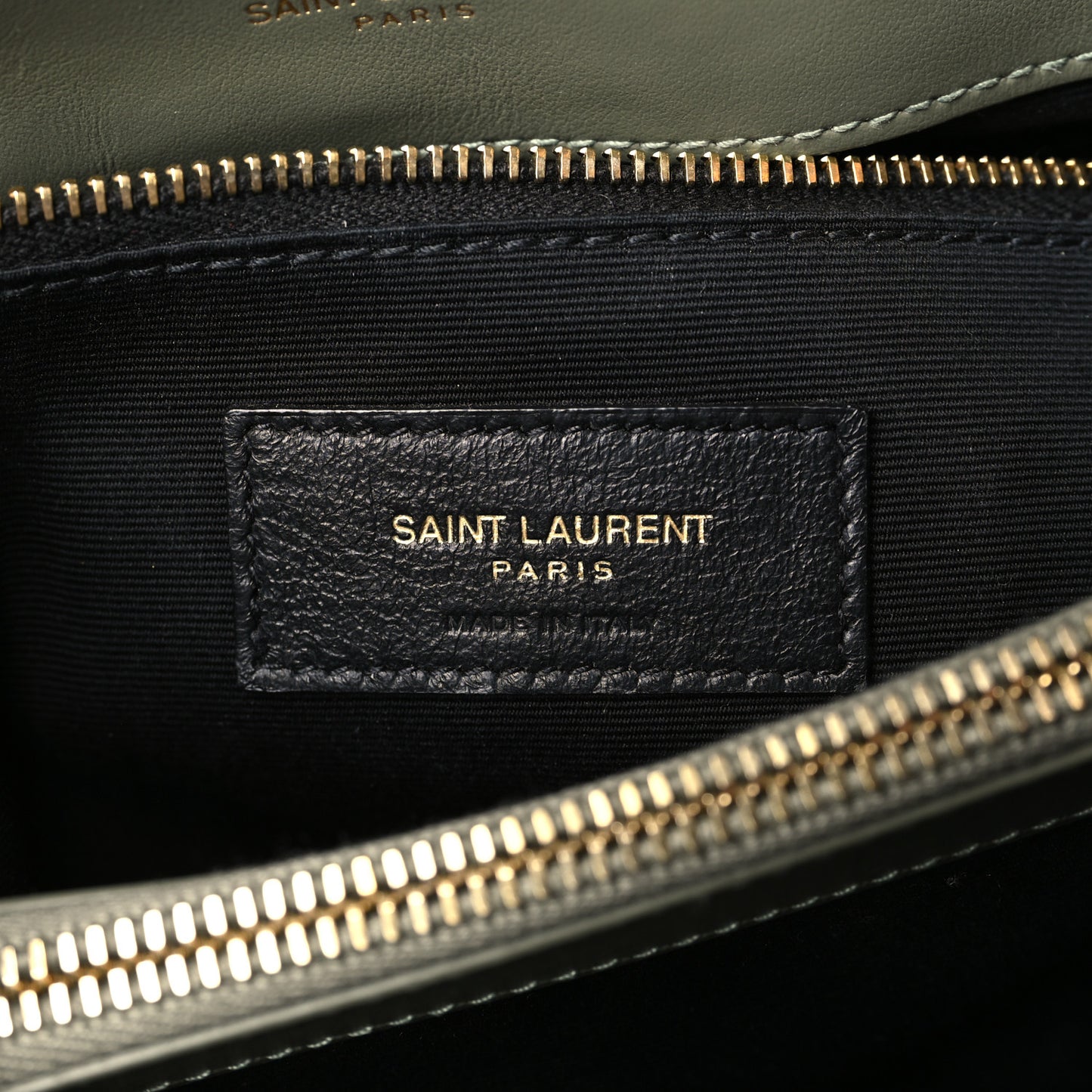 Calfskin Y Quilted Monogram Medium Loulou Chain Satchel Light Sage
