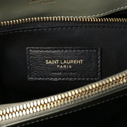 Saint Laurent Calfskin Y Quilted Monogram Medium Loulou Chain Satchel Light Sage 6 of 9