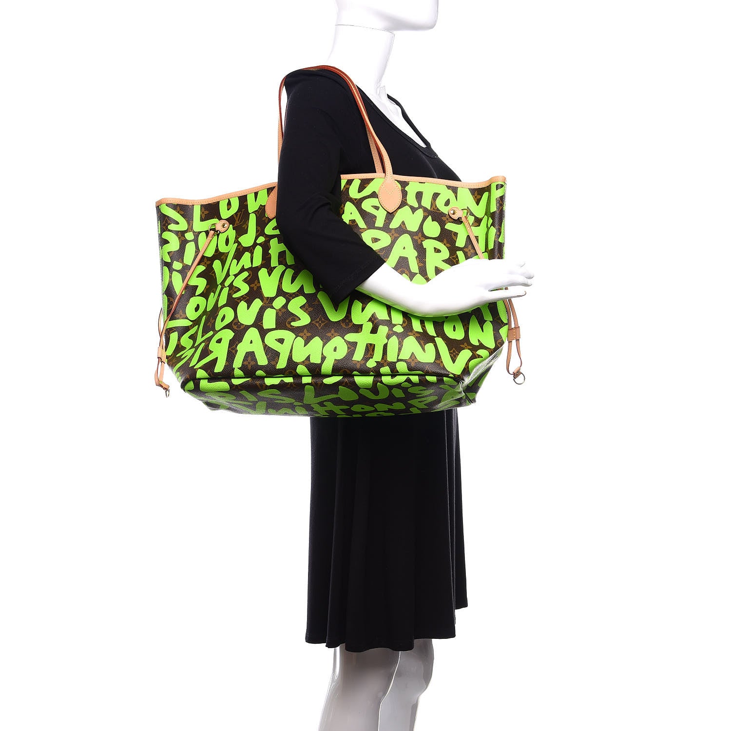 Louis Vuitton Monogram Graffiti Neverfull GM Green 2 of 10